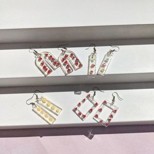 Fruit earrings, fruit dangle earrings